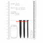 Preview: Ouch Silicone Rugged Nail Plug Set (Urethral Sounding), black